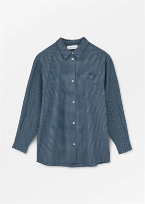 Edgar skjorte Blue/Cream Mini Check Skall Studio 